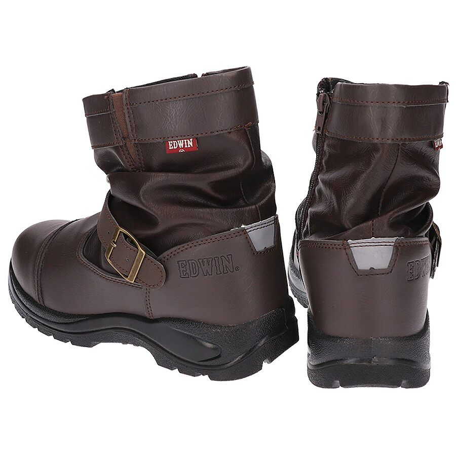 EDWIN/エドウイン/エドウィン/ESM-500/ライディングブーツ/鋼鉄製先芯入り/バイク/メンズ/男性用/エンジニアブーツ/ライディングシューズ/セーフティーシューズ/安全靴/ワークブーツ/作業靴/バイク/バイク用/サイドファスナー/履きやすい/ハイカット/サイドゴア/