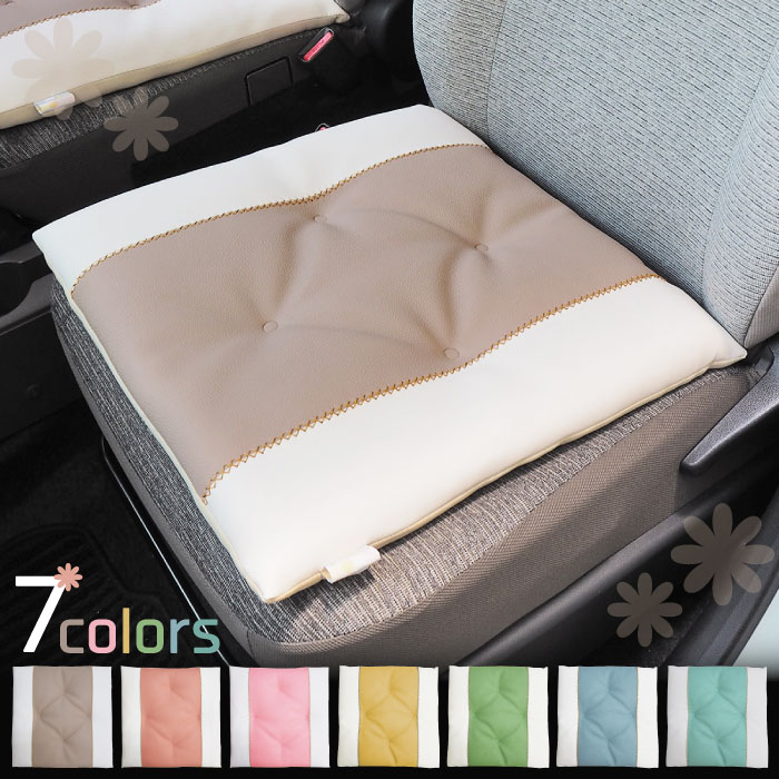 楽天市場 車 シートクッション オシャレ かわいい 軽自動車 Fioraシートクッション 2枚組 フリーサイズ 約45 45cm 夏 ギフト おしゃれ テレワーク 巣ごもり アクセサリー オフィス おしゃれ 座席 可愛い 汎用 座布団 ふわふわ フィオラ ハンドルカバーのmugyutto