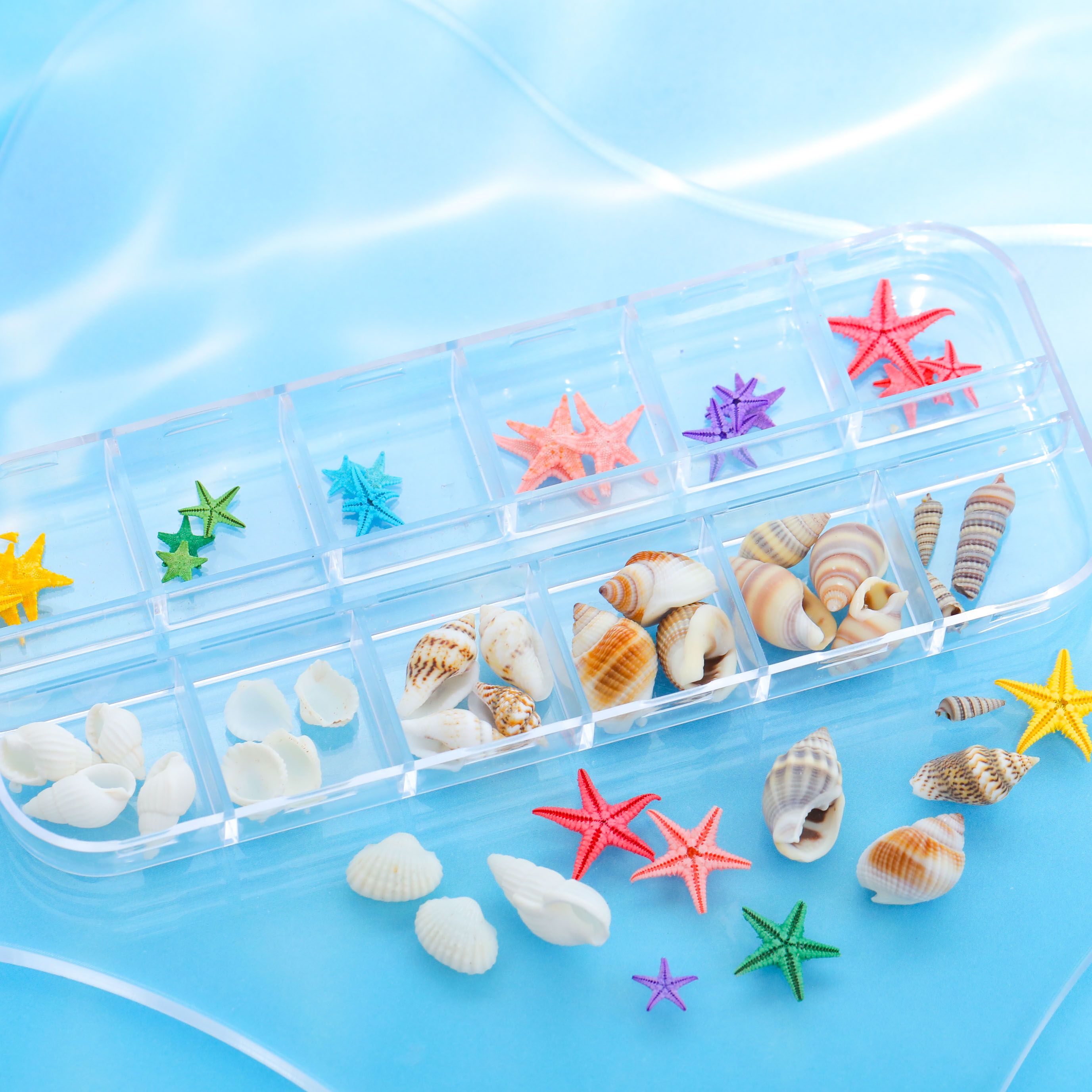 カラフル スターフィッシュ ミニヒトデ　レジン ハーバリウム ミニヒトデ { カラフル & ナチュラル } 小さな スターフィッシュ