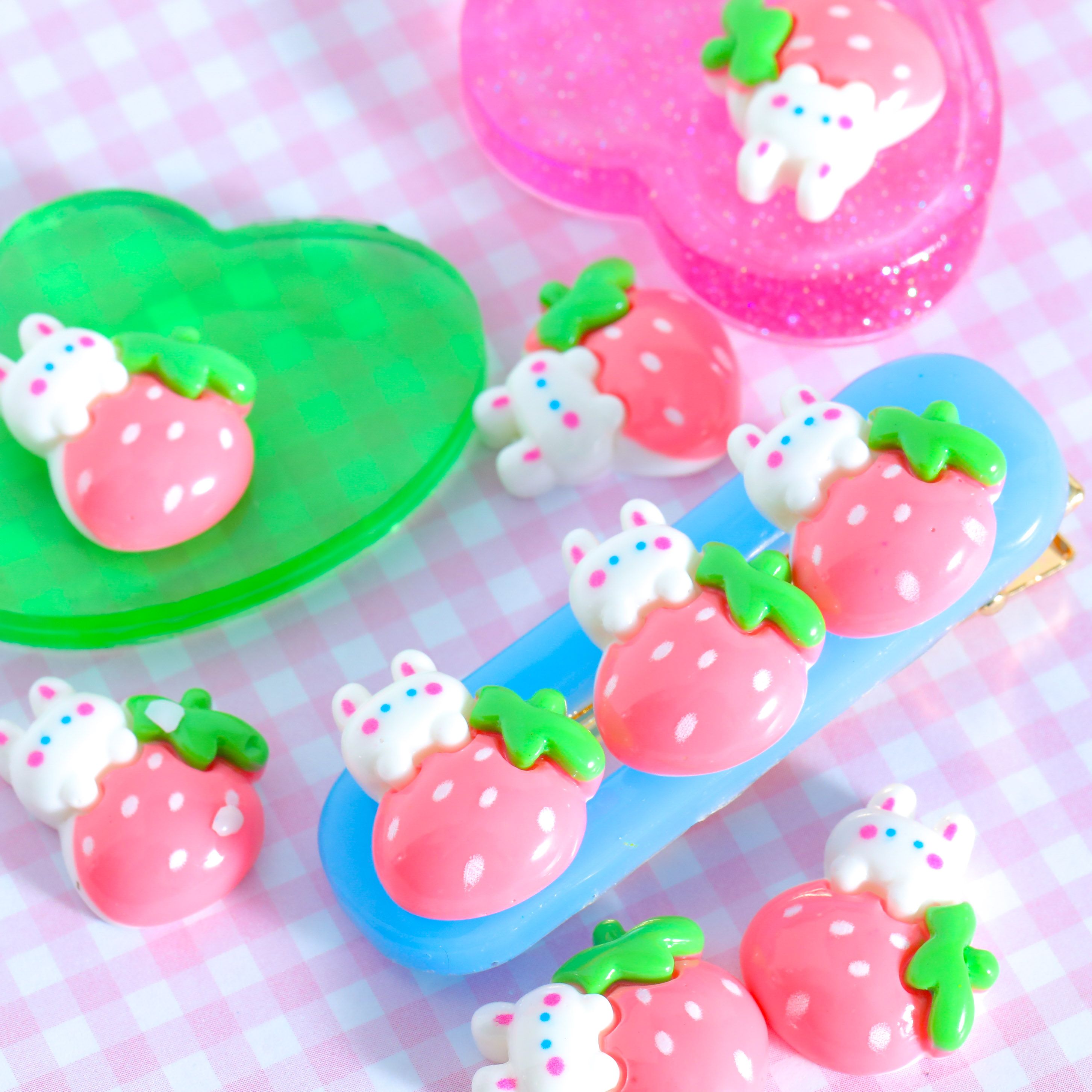 楽天市場】【レジン 封入素材】パーツミックス うさぎ いちご リボン