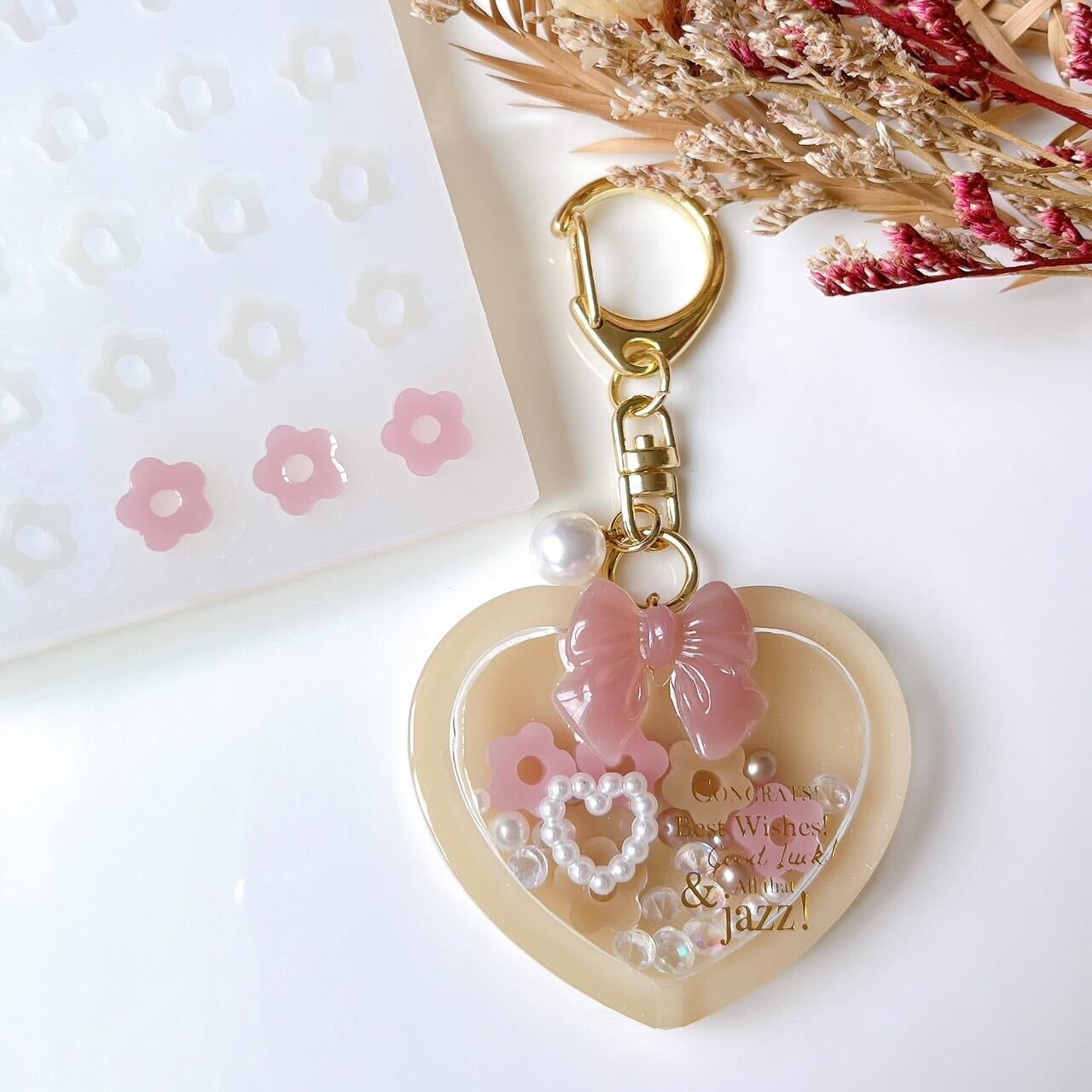 楽天市場】【お花 モールド】花 花びら ハート シリコンモールド
