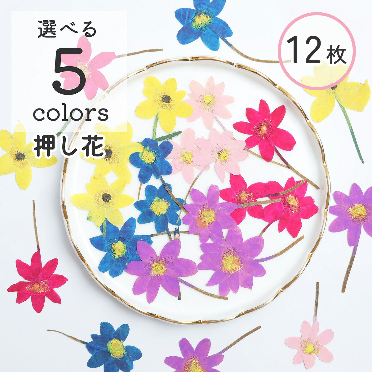 花束ヘアゴム❁ハンドメイド レジン ブルー×パールブルー リボン 押し花 お花 楽天市場】青系セット 押し花 素材 ドライフラワー アソート