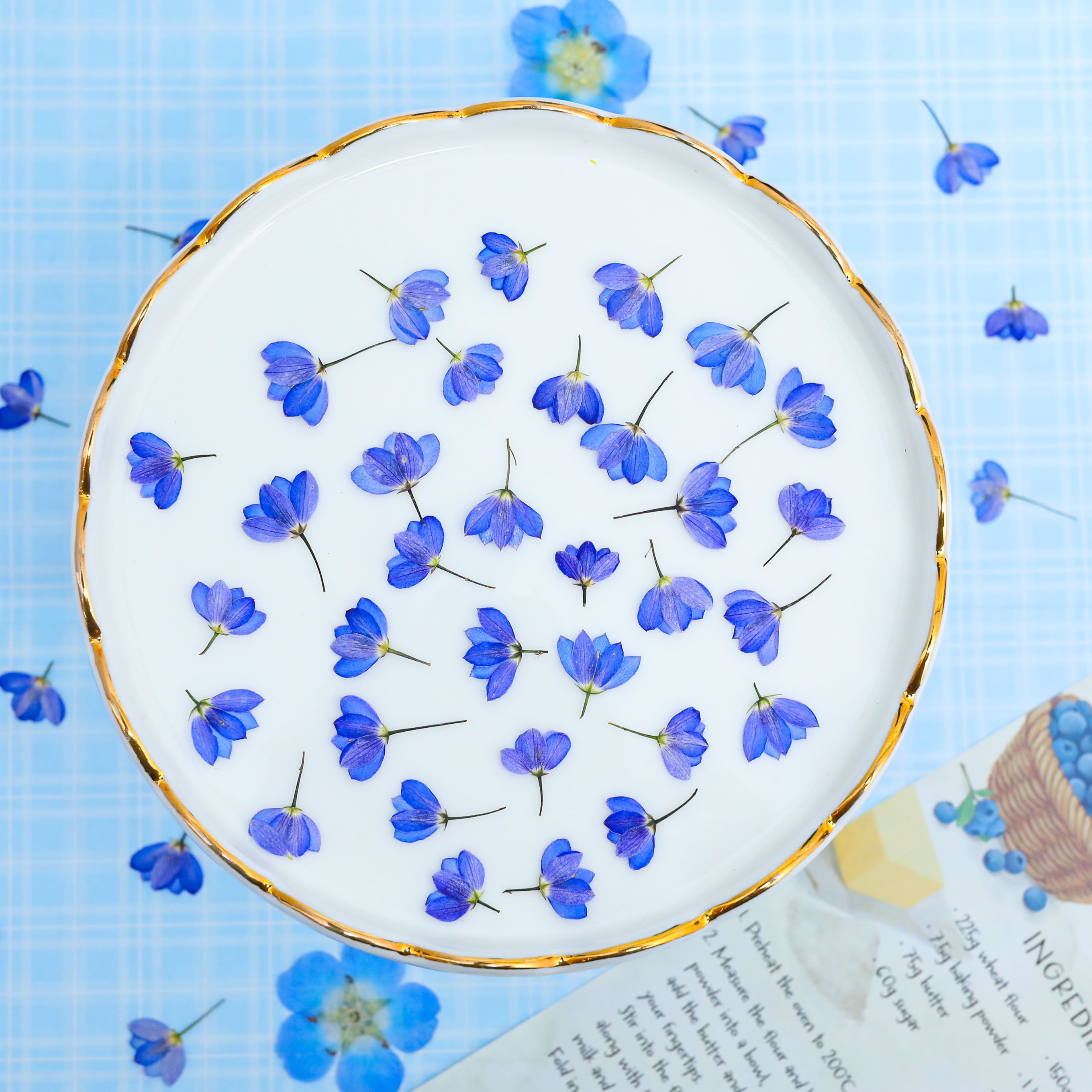 楽天市場】ドライフラワー 花材【押し花 レジン封入】忘れな草 ミニ