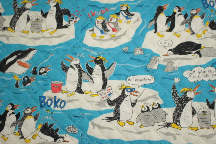 楽天市場 Kawaguchi Miyako イワトビペンギン オックスキルト 10cmあたり キルティング キャラクター 生地 布 入園 入学 裁縫道具と布の店handmade In