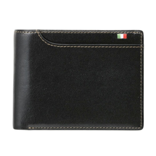 ミラグロ（MILAGRO）　タンポナート　イタリアンレザー　BOX小銭入れ21ポケット二つ折り財布　CA－S－2108－BK　ブラック