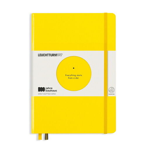 ロイヒトトゥルム1917（LEUCHTTURM1917）　バウハウス　A5ノート　ドット方眼　359620　レモン