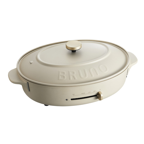 ブルーノ（BRUNO）　オーバルホットプレート　グレージュ