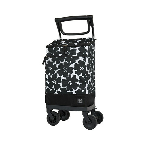 グランマリー(GRANMARIE) 4輪ショッピングカート ブレーキ付 24L GM−125ST フラワーブラック|ハンズ(HANDS)店