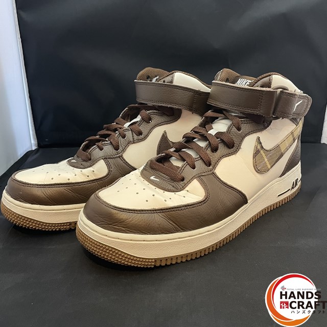 ◎【中古】 Nike Air Force 1 Mid Plaid DV0792-100 エアーフォース ミッド 07 28? スニーカー ナイキ