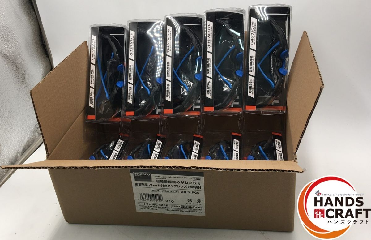 ☆【未当て嵌める品】【庫入れ品】TTRUSCO 超軽さ 保護することめがね 品番：SLPGG ねばり着く防塵ひな形付き添い人せつ然たる水晶体 納める袋付 ※10個入り口・入口１箱 【新古品】【中古品】