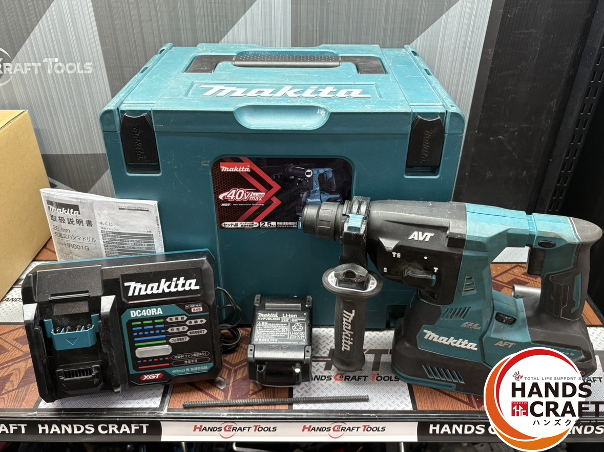〇【貨物輸送無料】マキタ Makita HR001GRD 28粍申し受ける式ハンマドリル バッテリ×1・申し受ける器付き添い人【ハンズクラフト佐賀】【中古】