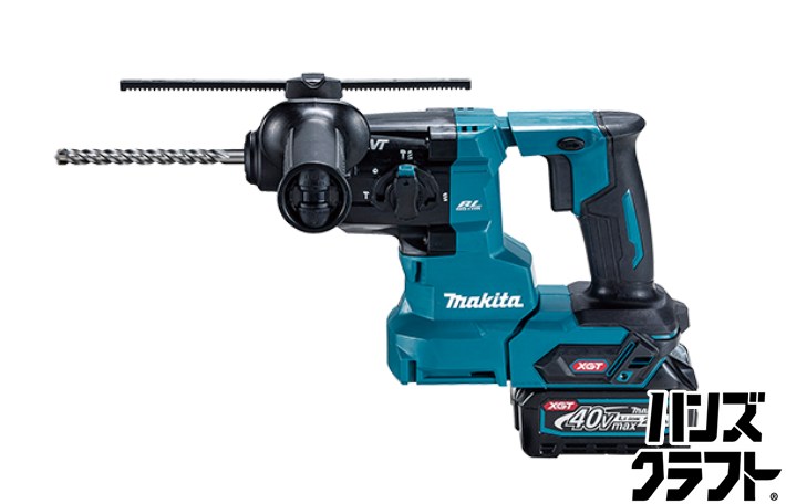 ★【未当て嵌める】マキタ makita 20粍 申し受ける式ハンマドリル HR010GRDX 40Vmax BL4025バッテリ×2個 申し受ける器 入れもの付 ※ビット別売 完全無欠【新古品】【中古】