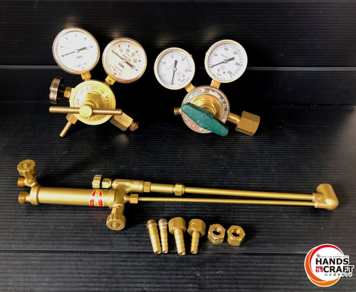 ▼【中古/現状品】メーカー･型番不明　アセチレン中型切断機・調整機3点セット　｜ハンズクラフト 店