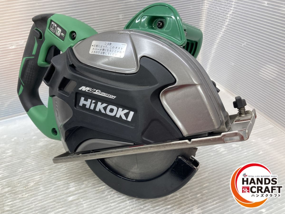 ◇【中古品】【美品】HiKOKI CD3607DA(WP) チップソーカッタ 180mm バッテリー1個（マルチボルト）、充電器、ケース、保護メガネ付