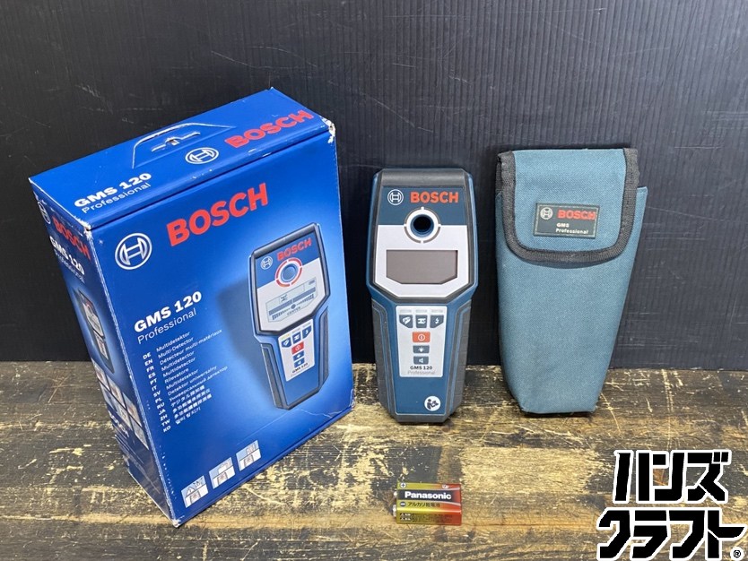 ●【貨物輸送無料】【中古品】BOSCH ボッシュ GMS120 デジタルさがし当てる機 最大限度さがし当てる深さ:120粍 専用御徒面子・箱付き添い人 ※通電突きとめるのみ