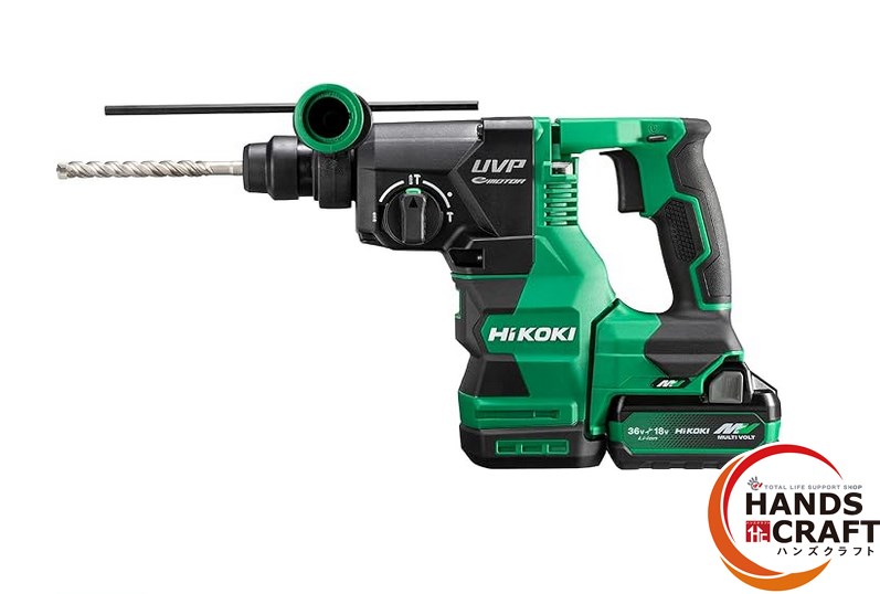☆【未当て嵌める品】ハイコーキ HIKOKI 28粍コードレスロータリハンマドリル DH3628DA(2XPZ) 36V バッテリ2個 申し受ける器付 ビット別売り 【新古品】【中古】
