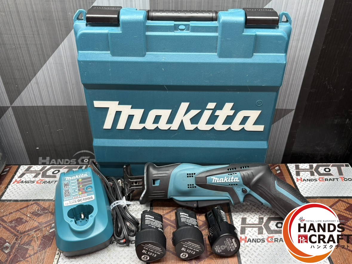 〇マキタ Makita JR101DW 申し受ける式レシプロソー バッテリ×3・申し受ける器付き添い人【ハンズクラフト佐賀】【中古】