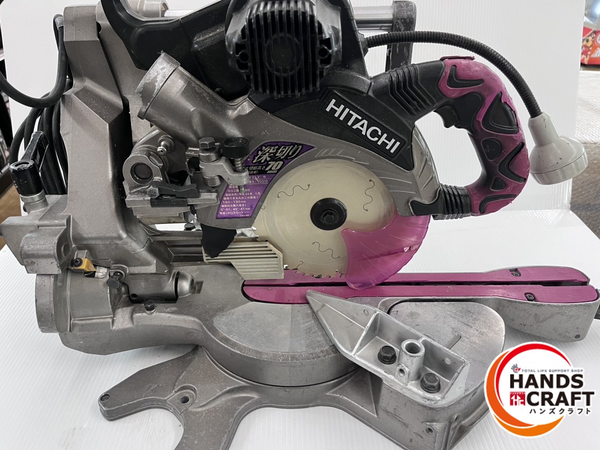 ★【中古】日立工機 HITACHI 190粍 卓上横すべり丸のこ C7RSC 100V 中古品 電動工具本体-DIY・工具