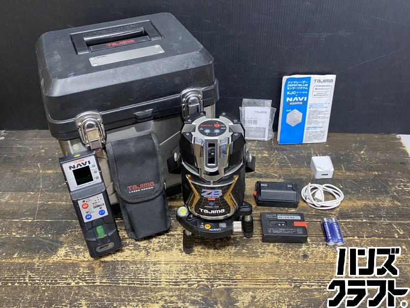 ●【送料無料】【中古品】Tajima タジマ ZEROBLSN-KJC 墨出し器 受光器・バッテリー(7.4V/2400mAh)・充電コード付 ※未校正｜ハンズクラフト 店