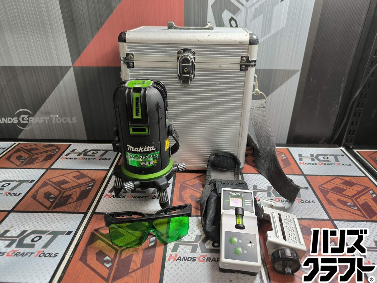 ▲【中古】【現況品】【通電突きとめるのみ】マキタ makita SK504GP 墨出し器 受光器 ゴーグル 緑であること【ハンズクラフト飯塚店】【中古】