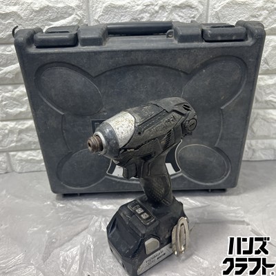 ▽【中古】日立 WH18DKL インパクトドライバ 18V 18V-3Ah蓄電池1個・入れもの属する ともし火点灯×  HITACHI