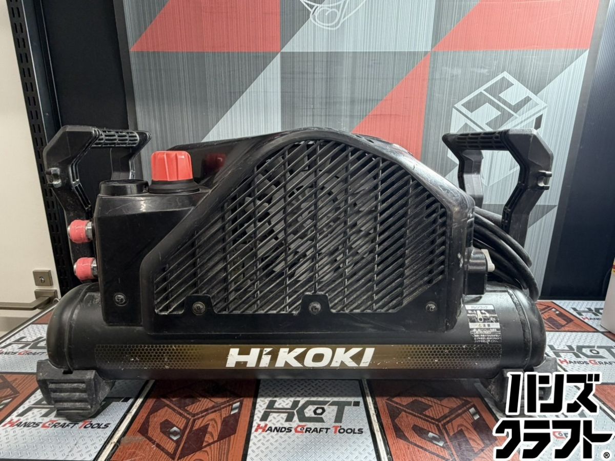 ▲【中古】ハイコーキ HIKOKI EC 1445H3 高圧エアコンプレッサ 貯蔵タンク電気容量12L 貯蔵タンク内圧45空圧 低耳障りな音59dB 高圧/原則として圧対応 【ハンズクラフト飯塚店】【中古】