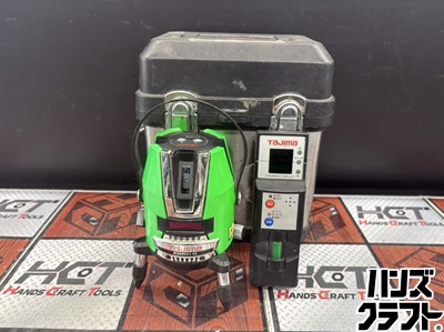 ■【通電突きとめるのみ】TAJIMA タジマ ZEROG-KJY 墨出し器 緑であることレーザ 受光器(RCV-G)付 ※未目盛り調整【ハンズクラフト宮崎新名爪店】