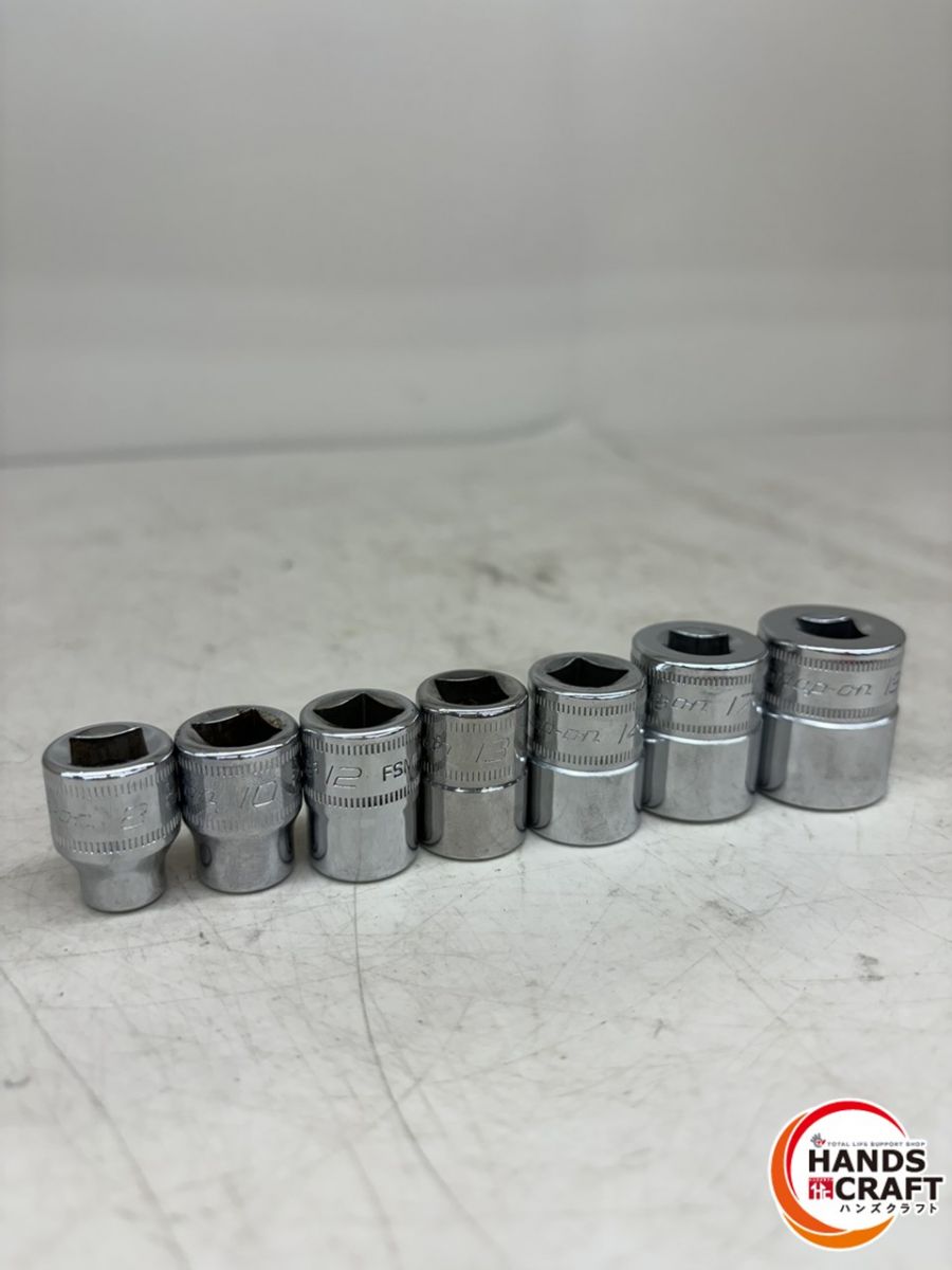♪スナップオン セミディープソケット7個書き割り 中古 FSM8I～19I snap-on【中古】