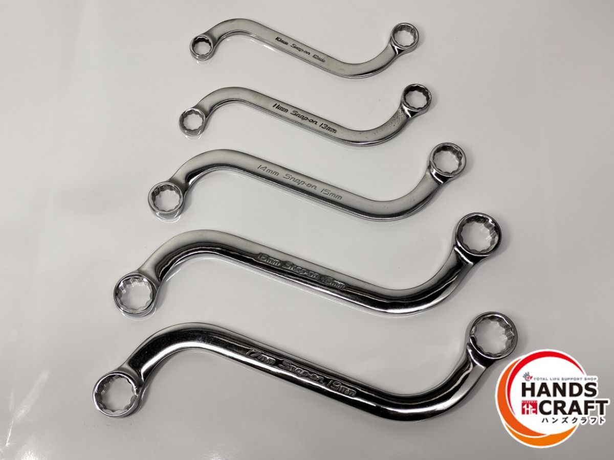 ◆【中古品】スナップオン SBXM S字眼鏡鍵 ５本 10-12.11-13.14-15.16-18.17-19 レンチ・スパナ-手動工具