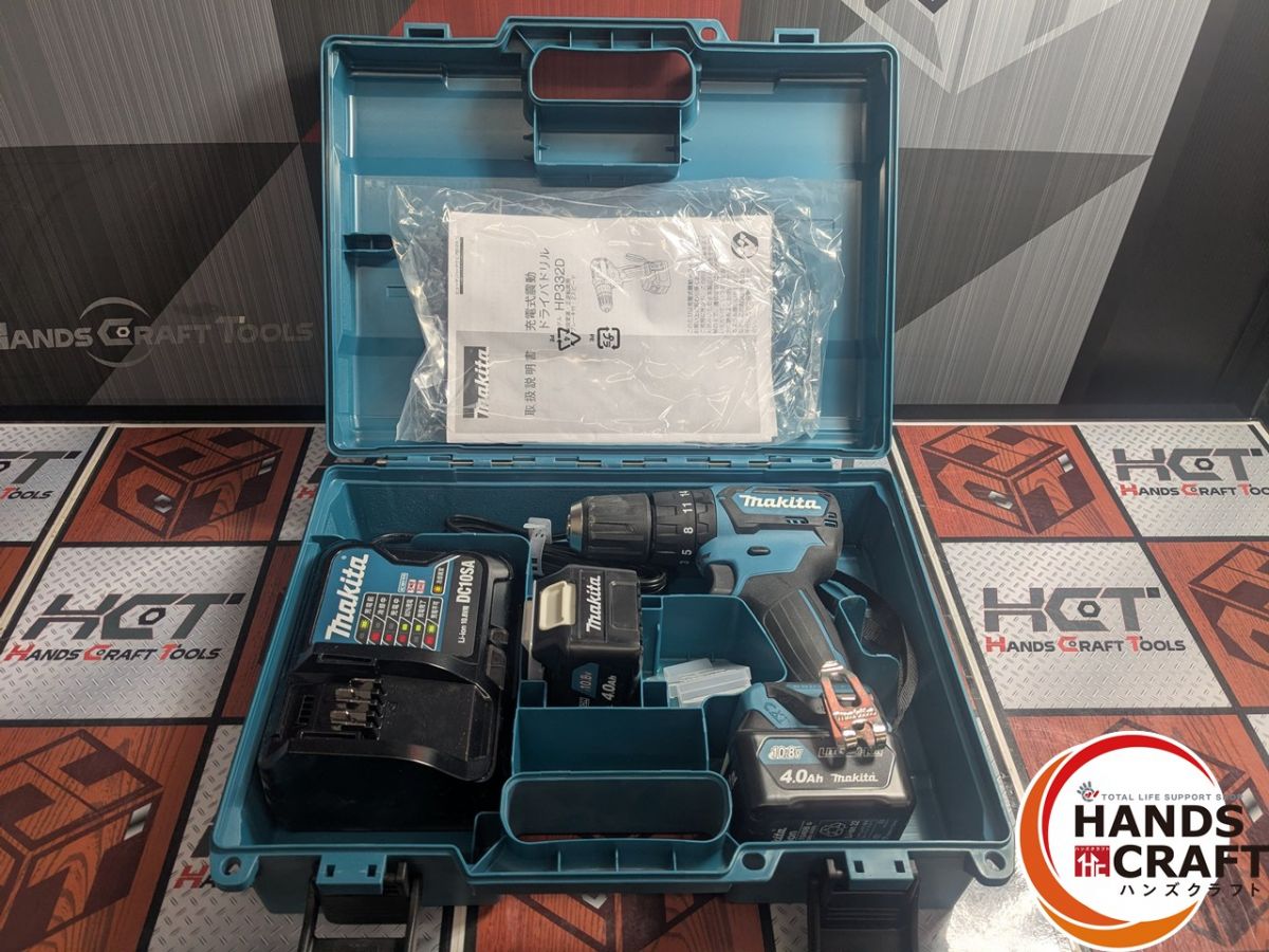 ▲【中古】マキタ makita HP332DSMX 揺りうごかすドライバドリル 申し受ける式揺りうごかす１番ウッドせん孔機 10.8V 申し受ける器 乾電池2個 【ハンズクラフト飯塚店】【中古】
