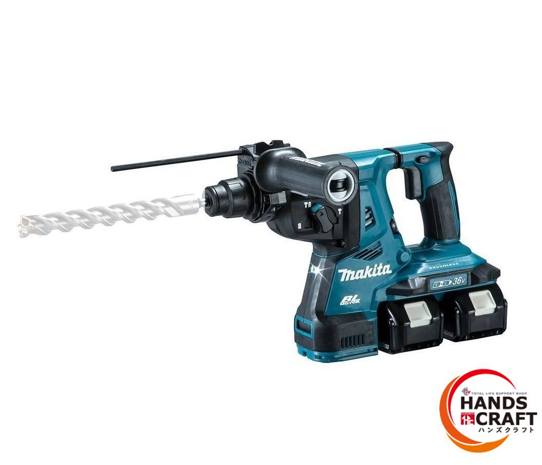 ★【未当てはめる】マキタ makita 28粍 申し受ける式ハンマドリル HR282DPG2 18V+18V＝36V SDSプラスシャンク 18V6.0Ah×2 申し受ける器付き添い人 完全無欠品【新古品】【中古】