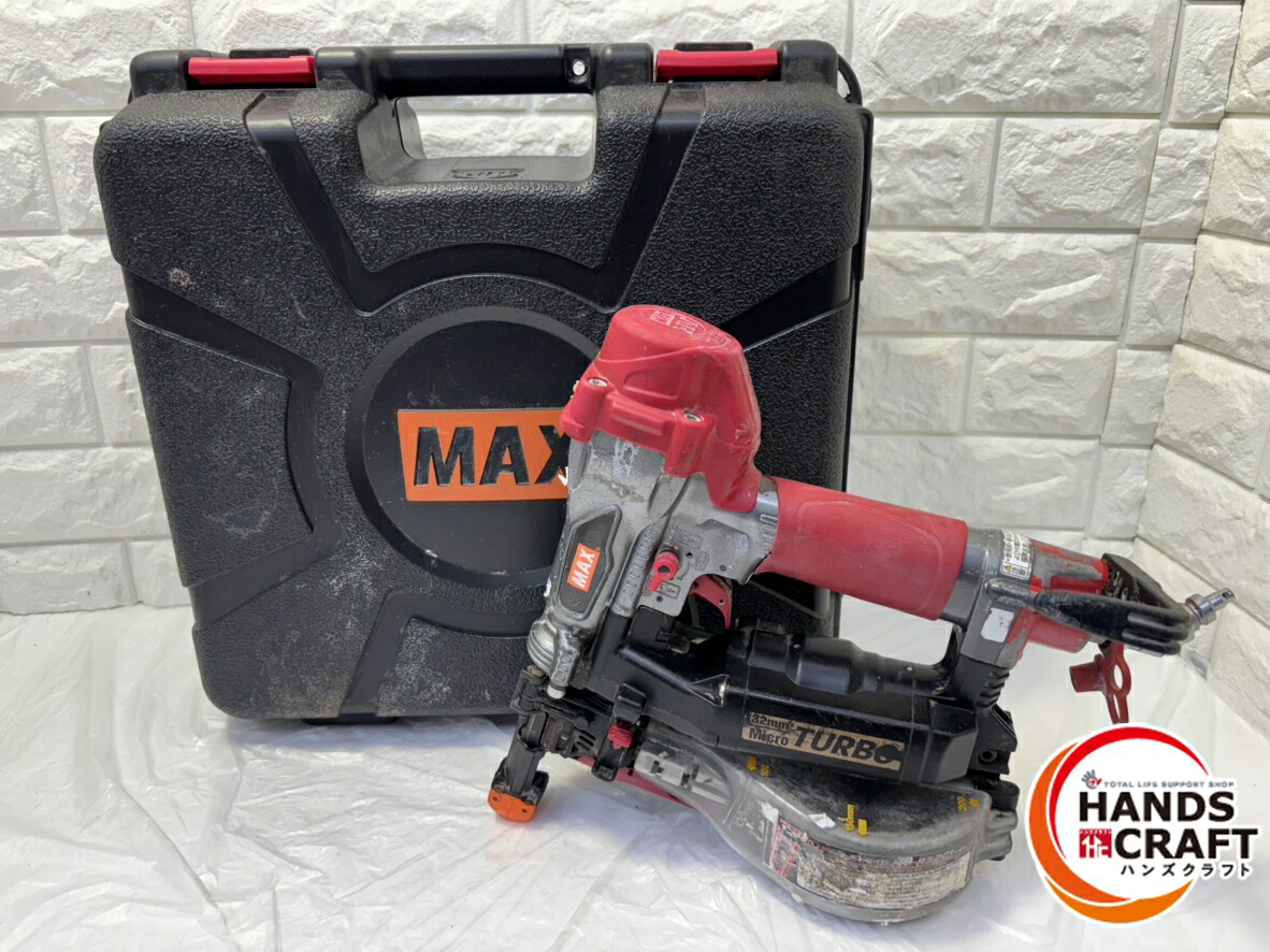 ▽【中古】MAX HV-R32G1 高圧ねじ打機　ターボドライバー 25～32mm釘使用　ケース付