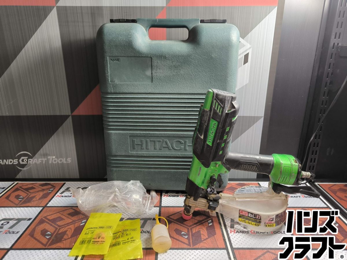 ▲【中古】日立 HITACHI WF4H3 高圧エア湖ねじ打機 25～41粍 容れもの/ゴーグル 緑であること【ハンズクラフト飯塚店】【中古】