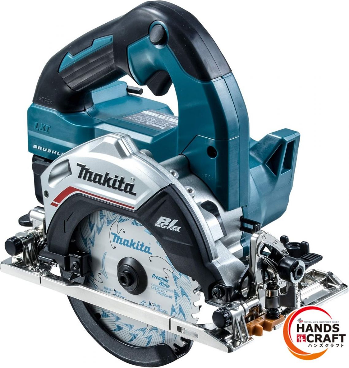 ★【未当て嵌める】マキタ makita 125粍 申し受ける式マルノコ HS474DRGX 18V6.0Ah×2 申し受ける器付き添い人 純然たる品 PSE見澄ます有【新古品】【中古】