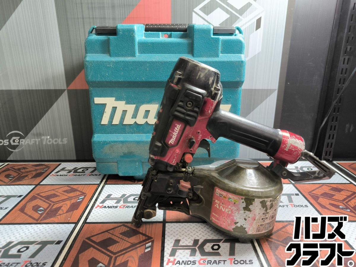 ▲【中古】マキタ makita AN632H 高圧エア湖釘打機 65粍 入れもの付 赤 赤いこと【ハンズクラフト飯塚店】【中古】