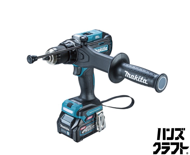 ★【未当て嵌める】マキタ makita 40Vmax 申し受ける式揺りうごかすドライバドリル HP003GRDX 40V2.5Ah×2 申し受ける器付き添い人 純然たる品【新古品】【中古】