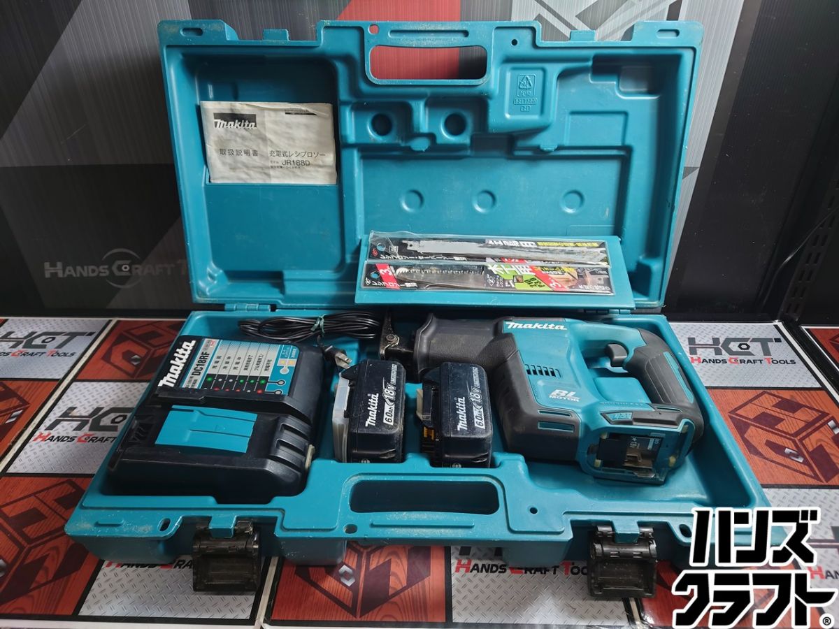 ▲【中古】マキタ makita JR188DRGX 申し受ける式レシプロソー 18V  (乾電池２個 申し受ける器 刃付き添い人)【ハンズクラフト飯塚店】【中古】