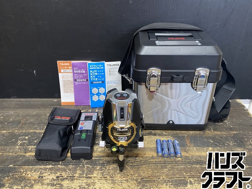 ●【貨物輸送無料】【中古品】Tajima タジマ ZEROB-KJY 墨出し器 受光器(RCV-G)・容れもの付 ※未目盛り調整