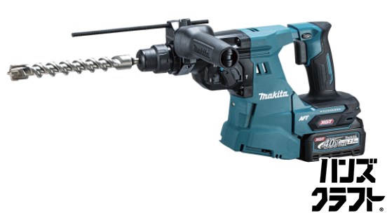 ☆【未使用 】マキタ makita 28mm 充電式ハンマドリル HR011GRDX 40V バッテリBL4025×2本・充電器・ケース付 ※ビット別売 【新古品】【中古】