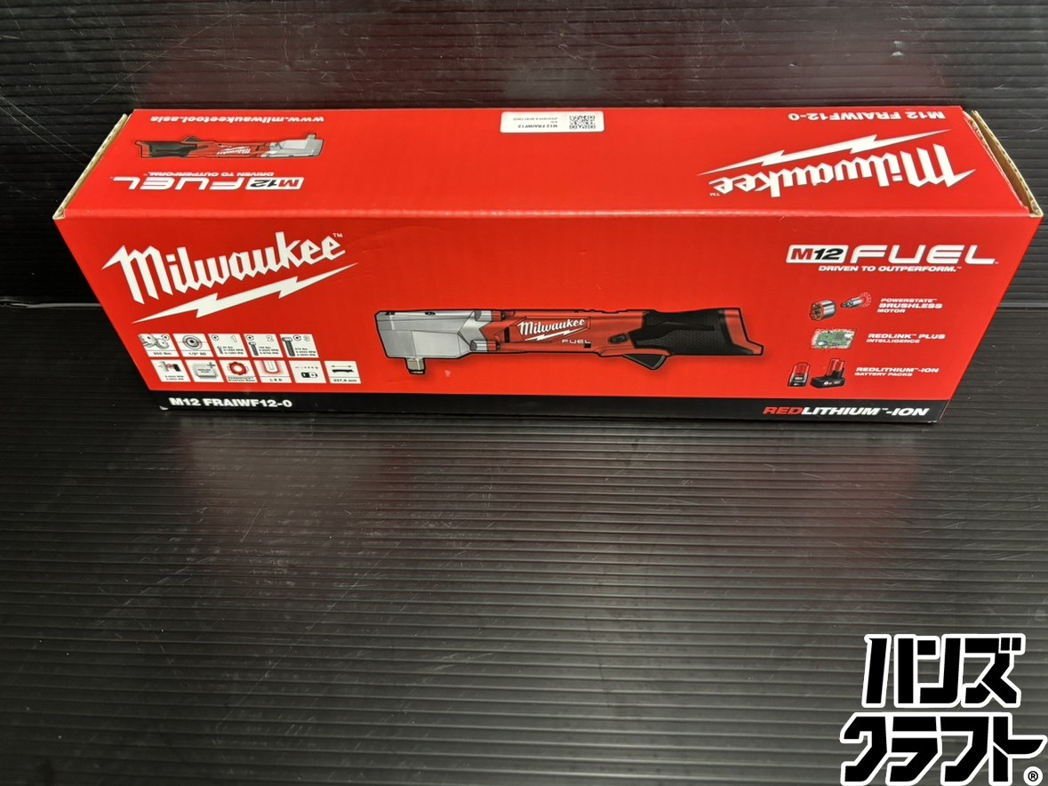 ♭【未当て嵌める品】ミルウォーキー手道具 M12FRAIWF12-0 アングルインパクトレンチ 本体のみ 300Nm 1/2in【中古】【熊本けやき通い路店】