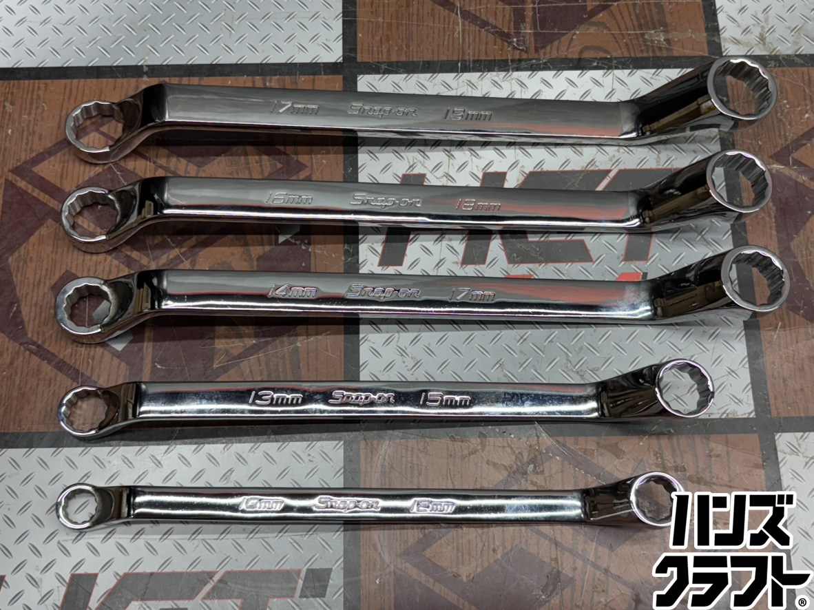 〇【貨物輸送無料】【中古】スナップオン Snap-on XOM1012/1315/1417/1618/1719 オフセットメガネレンチ 5点書き割り【ハンズクラフト佐賀】