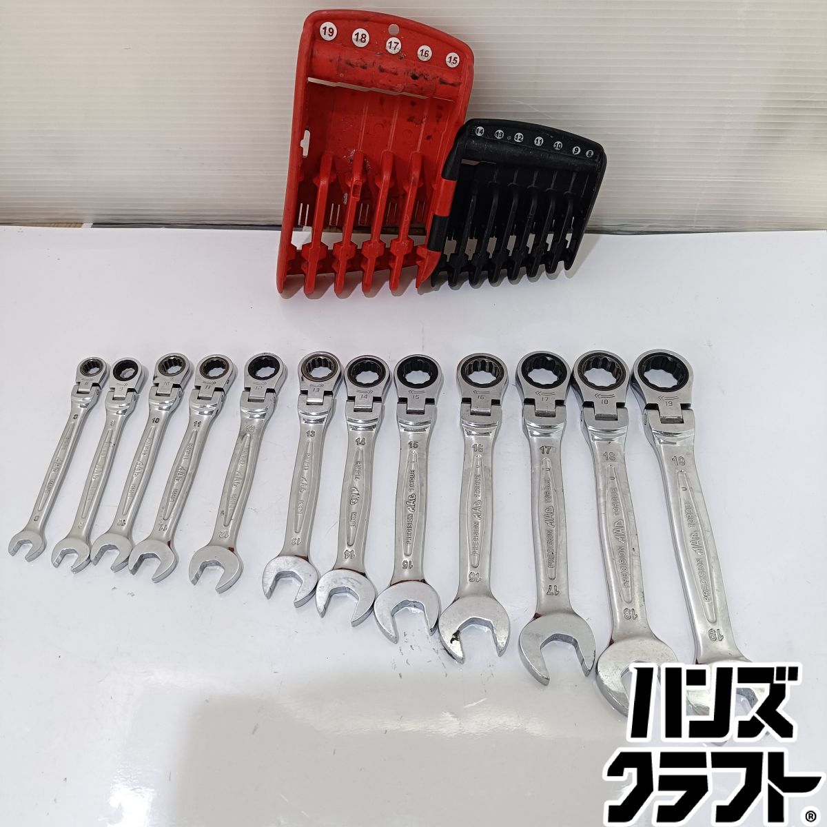 【現況品】マックツールズ MAC TOOLS コンビギアレンチセット RWF8-19 【中古】※一急進主義者商い口ラチェット部自由にぐらつき有