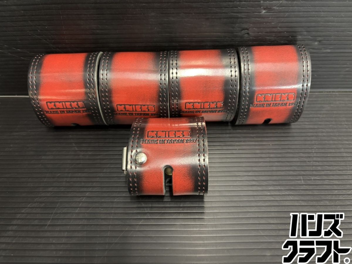 ♭【庫入れ未当て嵌める品】KNICKS ニックス ADR-DX 革三尺帯繰り返し アドバンガラス革 赤いこと 赤【中古】【熊本けやき通い路店】