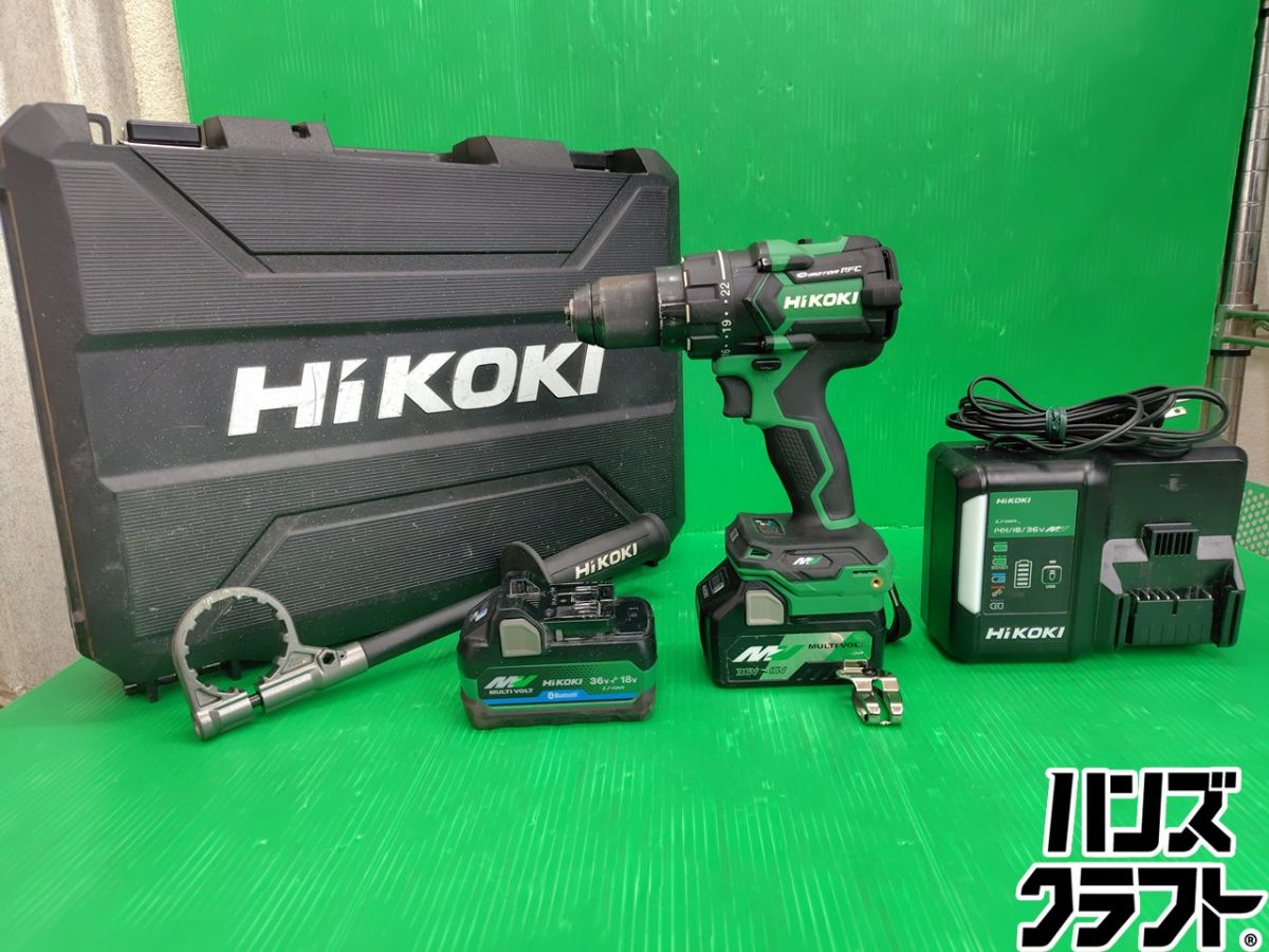 ☆【中古】HIKOKI ハイコーキ 13ｍｍ コードレスドライバドリル DS36DC 2XPSZ　BSL36A18BX&times;1個・BSL36A18&times;1個・充電器付き｜ハンズクラフト 店