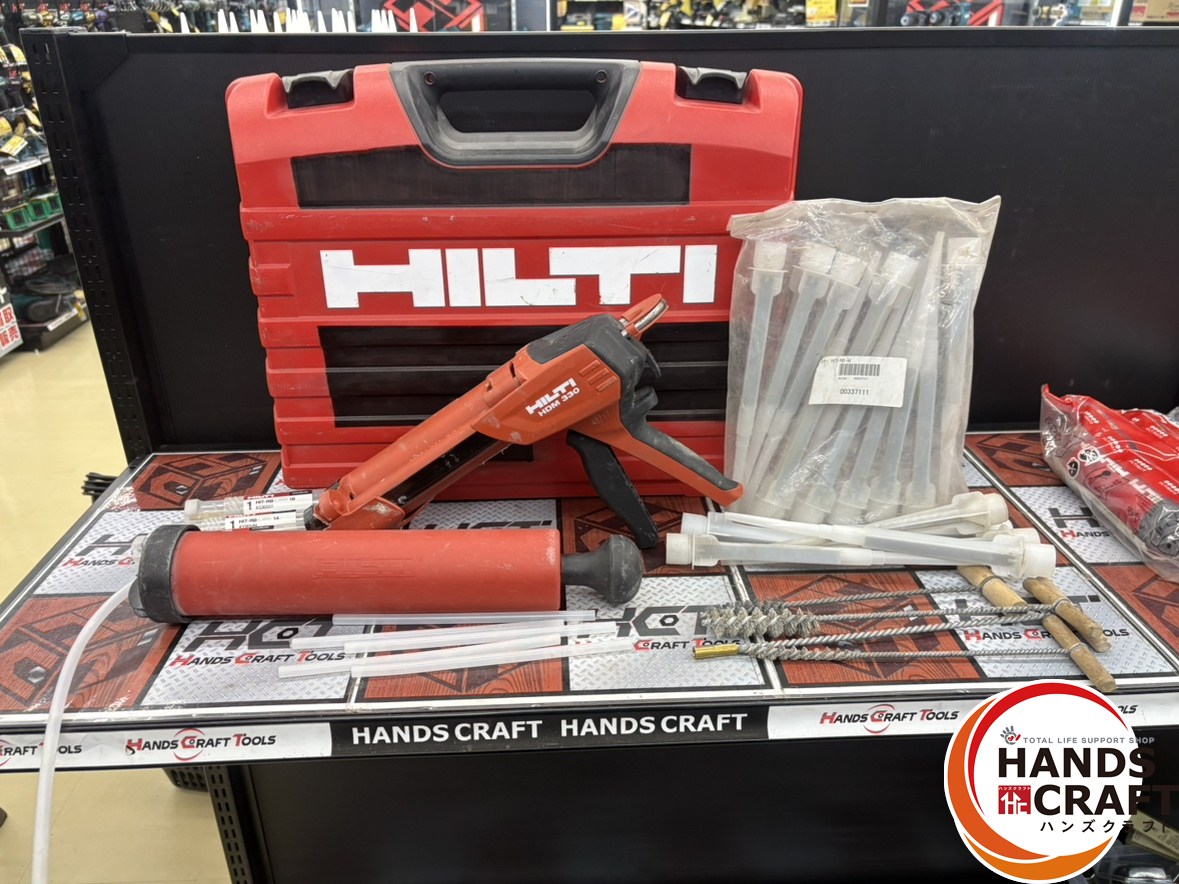 ■【中古】HILTI ヒルティ HDM330 手動式貼り付ける剤ディスペンサー 貼り付ける系船がかり 0.33L (HIT-HY 200-R)×9付 【ハンズクラフト宮崎新名爪店】
