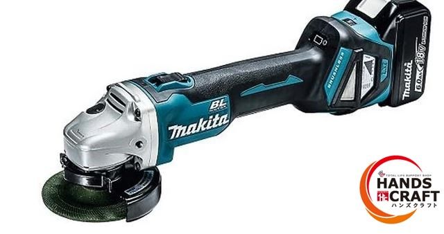 ☆【未当て嵌める】makita マキタ 100粍 申し受ける式ディスクグラインダ/横すべり取り替えっこ手合い GA412DRGX バッテリBL1860B×2 申し受ける器 容れもの付 純然たる品【新古品】【中古】