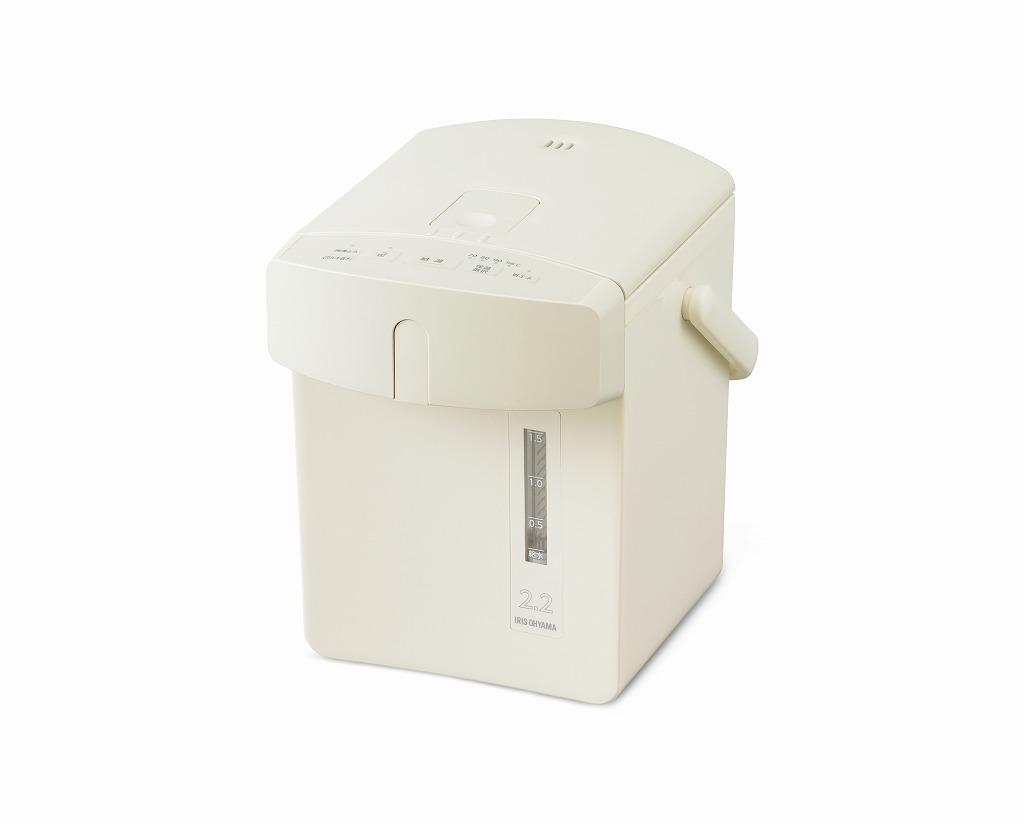 アイリスオーヤマ 電気ポット 2.2リットル スリム コンパクト 節電対策 アイボリー IAHD-222-C IRIS OHYAMA