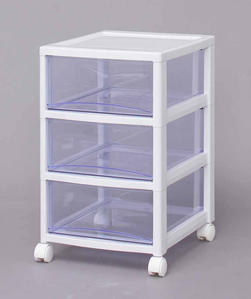 楽天市場】書類ケース A4 5段 キャスター付き 引き出し スーパークリア