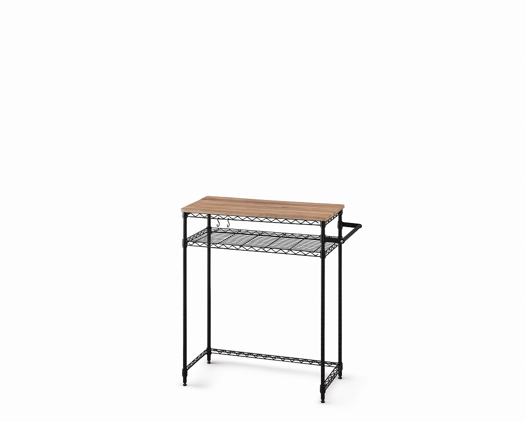 アイリスオーヤマ レンジ台 キッチンラック 幅75×奥行36×高さ90cm ロータイプ 耐荷重80kg キッチンラック メタルラック ゴミ箱上ラック 組立品 スチール製 ブラック CMM-PRL7590 IRIS OHYAMA