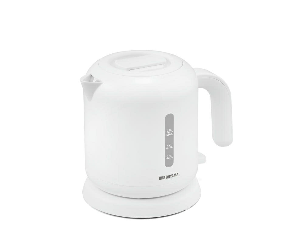 アイリスオーヤマ 電気ケトル 800ml 0.8L 幅約22.2×奥行約15.7×高さ約18.5cm お手入れカンタン フィルター掃除/蓋取り外し可能 ニオイ移りしない 空焚き防止機能付き ホワイト IKEB-800-W IRIS OHYAMA 4,257円